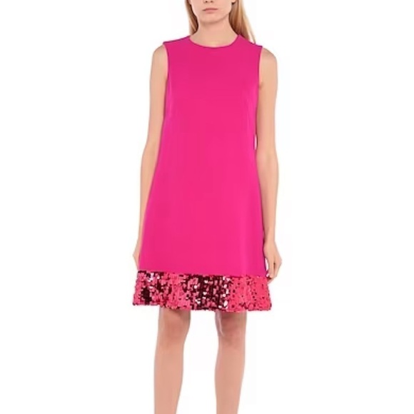 Dolce & Gabbana Pink Sequined Round Neck Shift Dress Sz IT 36 (M) NWOT - Picture 2 of 11